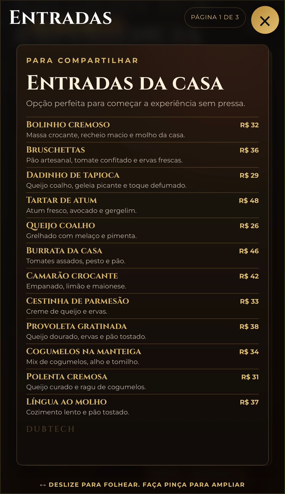 Tela estática do estudo de conversão