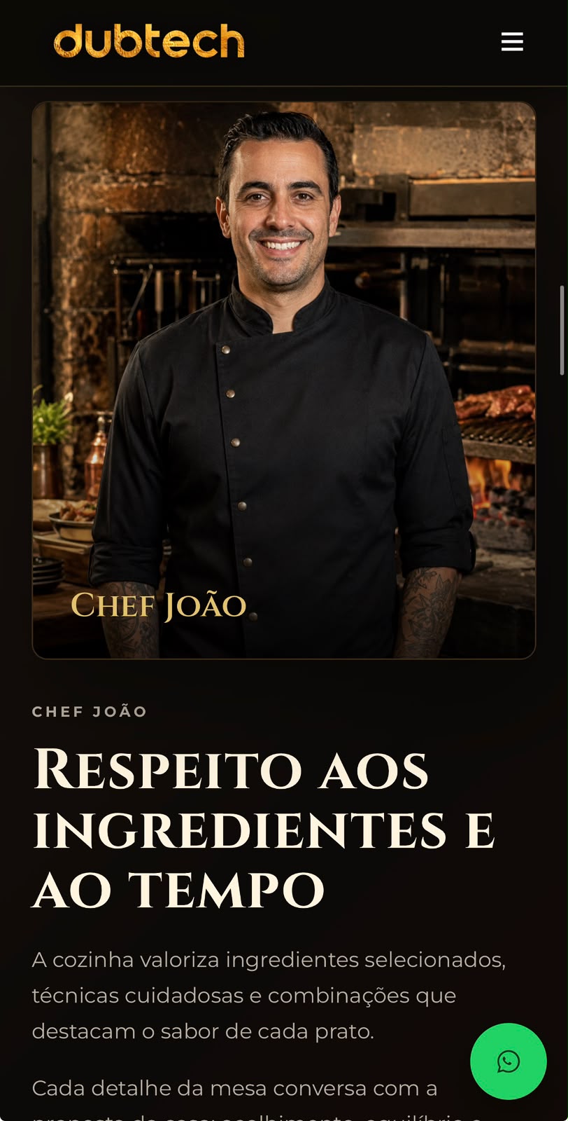 Tela estática do estudo sensorial